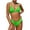 Green, variant on Charmo Women Ribbed Triangle Bikini Swimsuit Halter Two Piece Bathing Suit
