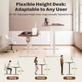 thumbnail image 6 of FunniHomi 60" x 24" Electric Height Adjustable Standing Desk with Hooks, Whole-Piece Desktop Cable Management Tray, and Built-in Power Outlet, Ergonomic Sit-Stand Desk for Home Office(2 Packages), 6 of 11