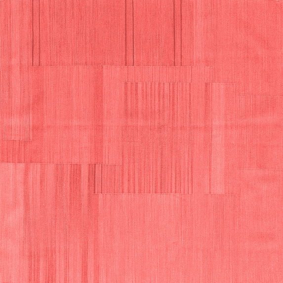 Ahgly Company Indoor Square Abstract Red Contemporary Area Rugs, 3' Square