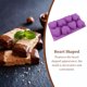 thumbnail image 4 of Naiovety Molde de silicona para hornear, herramientas de modelado de postres para el Día de San Valentín, moldes de Chocolate en forma de corazón con Cocina y Comedor Violeta Naiovety HA062183-02B, 4 of 6