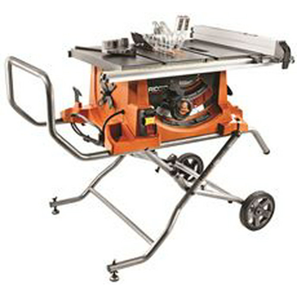 Ridgid 15Amp HeavyDuty Table Saw With Stand, 10Inch