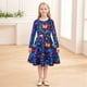 thumbnail image 3 of Vestido Funnycokid Butterflies para niñas, tallas 10-12, manga larga, 3 of 6