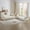 Beige, variant on 3-Seater + 3-Seater Combination Sofa Chesterfield Classic Rolled Arm Velvet Modern Combination Sofa Suitable for Apartment Living Rooms, Family Living Rooms, and Offices (Beige)