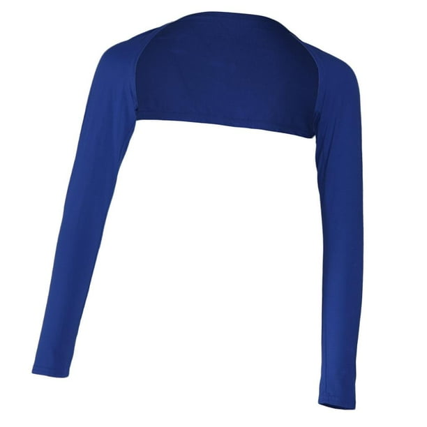 Blusas de moda para mujer, con mangas largas, elásticas, modal, con hiyab Azul oscuro