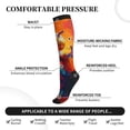thumbnail image 5 of Compression Socks for Women and Men - Halloween Vibrant Pumpkin Carver Compression Socks Circulation for Workout, 5 of 8