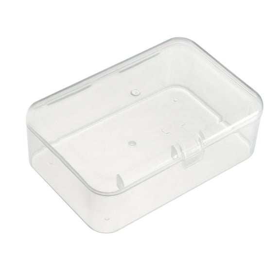 Component Storage Box PP Clear White 90x60x30mm 2 Pcs