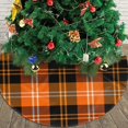 thumbnail image 3 of Falda para árbol de Navidad con diseño de jaula escocesa a cuadros escoceses de Halloween (9), suave y divertida, decoración navideña de granja con cuello para árbol de Navidad de 30", 3 of 4