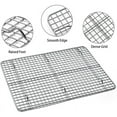 thumbnail image 4 of 1Pcs Stainless Steel Nonstick Wire Grid Baking Tray 8.66 x 6.3 inch Cake Cooling Rack Oven Kitchen Pizza Bread Barbecue Cookie Biscuit Holder Shelf, 4 of 6