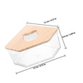 thumbnail image 2 of VERDANVERSE 1Pack Acrylic Hamster Sand Box designed for Bathing in Transparent Finish, 2 of 8
