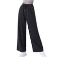 thumbnail image 3 of jtjvou Women’s Wide Leg Sweatpants Baggy Drawstring High Waisted Joggers Lounge Sweat Pants with Pockets 2025 Fall Black L, 3 of 8