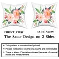 thumbnail image 5 of Set of 2 Throw Pillow Covers Watercolor Floral Pink Flower Decorative Pillow Cases Home Decor Square 18x18Inches Pillowcases, 5 of 6