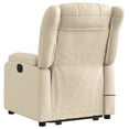 thumbnail image 2 of vidaXL Stand up Massage Recliner Chair Cream Fabric, 2 of 5
