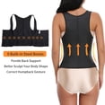 thumbnail image 4 of QRIC Women Latex Vest Waist Cincher Corset Steel Boned Tank Top with Hooks Fajas Chaleco Reductoras Colombianas, 4 of 6