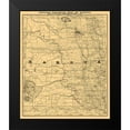 thumbnail image 2 of Rand McNally 20x23 Black Modern Framed Museum Art Print Titled - North Dakota South Dakota -Rand McNally 1886, 2 of 5