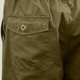 thumbnail image 5 of Men's Cotton Multi Pocket Cargo Shorts Work Pants Knee Length Sports Shorts Button Zipper Closure Casual Daily Hiking Golf Summer Travel | Zenithor,Green 3XL, 5 of 9