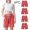 Red, variant on ITSAME Girls Athletic Shorts 4-Piece(2-11T), Elastic Waist Lightweight Cotton Linen Summer Fashion Casual Shorts Beige 5T