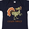 thumbnail image 4 of Inktastic Clever Turkey Thanksgiving Dinosaur Boys or Girls Baby Bodysuit, 4 of 5