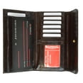 thumbnail image 2 of Womens Eel Skin Leather Deluxe Checkbook Wallet E 2575, 2 of 36