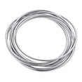 thumbnail image 2 of Bling Jewelry Womens Fashion 10 Twist Interlocking Bangle Bracelets Round Smooth Thin Stainless Steel, 2 of 6