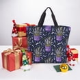 thumbnail image 6 of Honeii Lavender Flowers Print Tote Bag, Reusable Grocery Shopping Bag,Shoulder Bag with Inner Pocket, 6 of 7