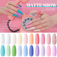 thumbnail image 3 of Perfect Summer Gel Nail Polish Kit, 20 Colors Gel Polish Macaron Fresh UV Nail Polish Gel Set with Glossy Base Top Coat Matte Coat, Manicure DIY Salon Nail Art Gift for Women Girls, 3 of 8
