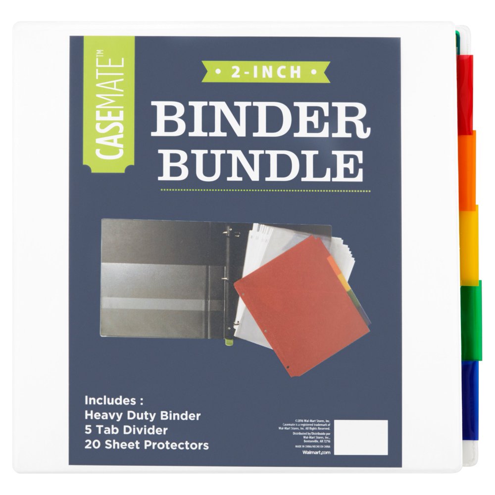 Pen + Gear Binder Bundle, White, 2"