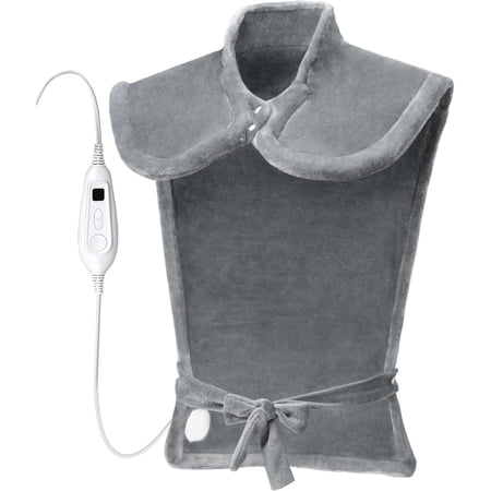 Heating Pad for Back Pain & Cramps Relief, Weighted Heating Pads for Neck and Shoulders, Extra-Large Soft Electric Pad with 4 Heat Settings, Auto-Off, Gifts for Women Men Mom Dad