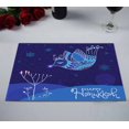 thumbnail image 2 of PKQWTM Beautiful Blue Ornate Bird Kitchen Dining Table Mats Placemats Size 12x18 Inches, Set of 2 Pieces, 2 of 2