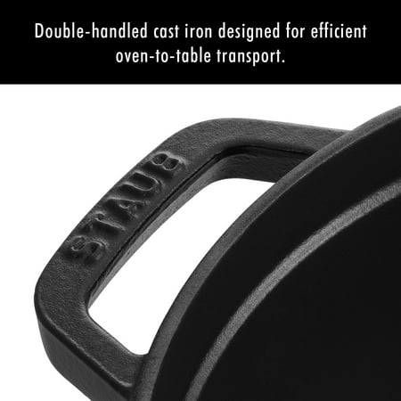 Staub Cast Iron 5.5-qt Round Cocotte - Matte Black - Matte Black