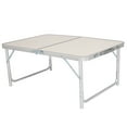 thumbnail image 5 of Aluminum Folding Table, Outdoor Folding Table Suitable for Outdoor Trips and Picnics, Hospitality, Barbecue, Easy to Carry and Storage, White, 5 of 9