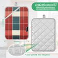 thumbnail image 6 of Yayeee Pot Holders Kitchen Heat Resistant with Pockets 7"x9.8" Cotton Oven Cooking Hot Pads, Vibrant Red Tartan Pattern, 6 of 7