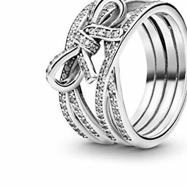 PANDORA Sparkling Ribbon and Bow Ring - Walmart.com
