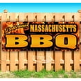 thumbnail image 1 of Massachusetts BBQ 13 oz heavy duty vinyl banner sign with metal grommets, new, store, advertising, flag, (many sizes available), 1 of 3