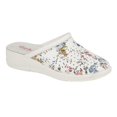 thumbnail image 1 of Dek - Zuecos de piel estampado de flores para chica mujer (Blanco), 1 of 2