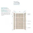 thumbnail image 5 of Transolid Expressions 36" X 48" X 96" 6-Piece Shower Wall Kit with Extension Kit, Bleached Oak, 5 of 6