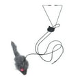 thumbnail image 2 of lionlar 2x Furry Cat Mouse Toy Mouse Hanging Multifunction Interactive Toy Retractable Pet Fun Playing Funny Cat Toy for Window Door Cat Cage, 2 of 9