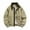 Khaki, variant on Xzbqbs Mens Work Jackets Full Zip Lightweight Outdoor Lapel Jacket Casual Windbreaker Color Block Flight Jacket with Multi Pockets