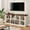 White, variant on M optimized 8 Cube Book Shelf, Farmhouse Wood Horizontal Bookshelf, Freestanding Bookcase Cabinet, 2-Tier Storage Organizer for Living Room, Entryway, Office