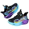 thumbnail image 4 of Wxirdiow Toddlers Sneakers Boys Kids Basketball Shoes Sports Shoes Sneakers Durable Lace-up Non-Slip Running Shoes for Little Kids Big Kids Purple Size,13.5, 4 of 9