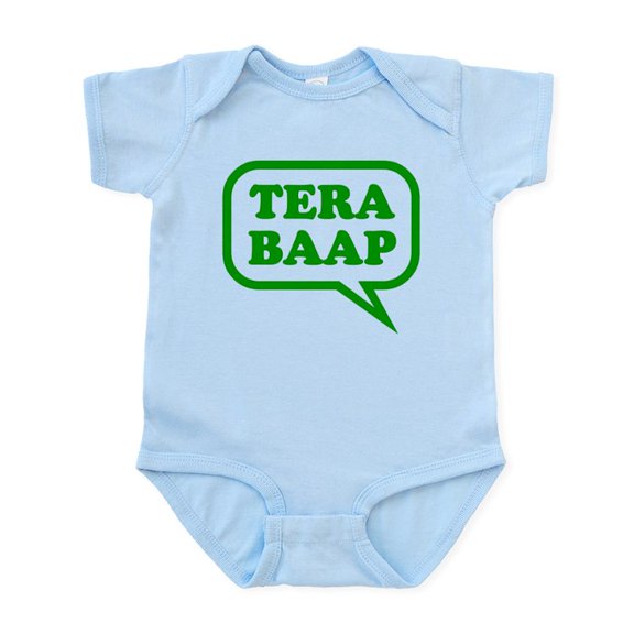 CafePress - Tera Baap. Infant Bodysuit - Baby Light Bodysuit, Size Newborn - 24 Months