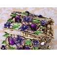thumbnail image 4 of Feinuhan Antique Amethyst Crystal Rhinestone Floral Bangle Cuff Violet Bracelet, 4 of 5