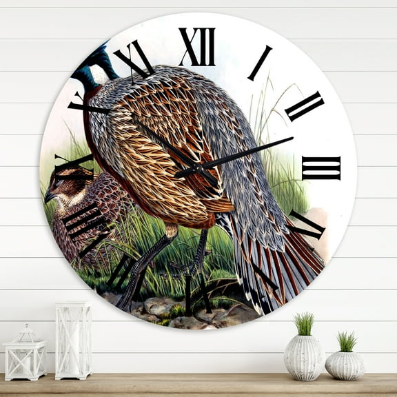 Designart 1 in Quartz Farmhouse Wall Clock
