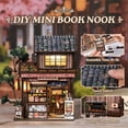 thumbnail image 4 of Book Nook Kit - DIY Miniature House Japanese Fan Shop Dollhouse Kit for Adults and Teens, Booknook Tiny House Bookshelf Decor 3D Wooden Puzzle, Gifts for Family, Friends, 4 of 7