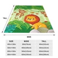 thumbnail image 3 of Salouo African Animals in the Jungle Print Bed Blankets,Flannel Blanket Comfortable Air Conditioning Blanket Lightweight Blanket for Sofa Bed Travel & Couch -50"x40", 3 of 8