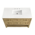 thumbnail image 6 of James Martin 330-V48-LNO-3WZ Single Vanity Light Natural Oak w/ White Zeus Top, 6 of 9