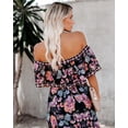 thumbnail image 4 of Robe Maxi d'Été pour Femme à Épaules Dénudées, Vintage, Plage, Bohème, Décontractée, Imprimé Floral, Robe Évasée, Longues Robes, 4 of 7