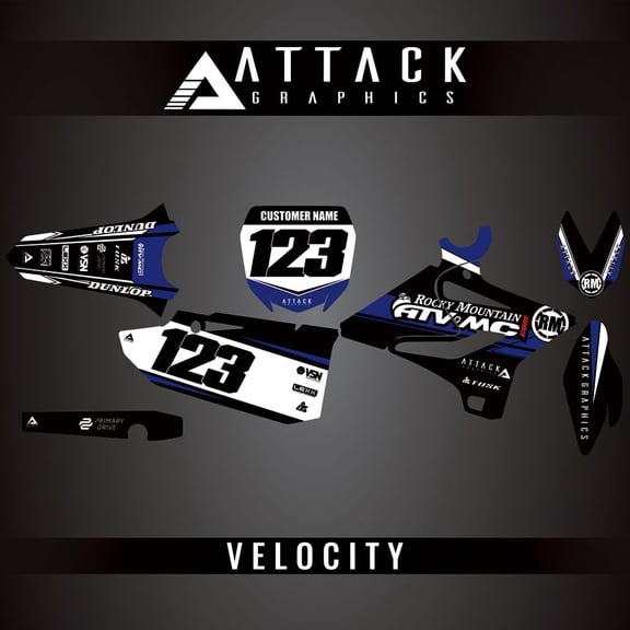 Attack Graphics Custom Velocity Complete Bike Graphics Kit for Yamaha YZ250X 2021