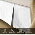 thumbnail image 4 of Elegant Comfort® Luxury 1500 Series Wrinkle Resistant Egyptian Weave Quality STRIPE Bed Skirt / Dust Ruffle - Pleated Tailored 14inch Drop, Queen , White, 4 of 5