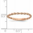 thumbnail image 4 of 14K Rose Gold Polished Twisted Rope Ring Size 7.5, 4 of 6