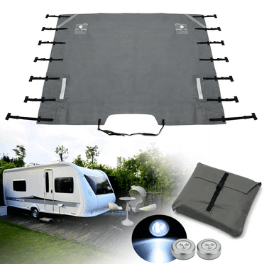 RV Towing Cover,Caravan Covers Protector Waterproof for Motorhome Nylon 87 x 69Inch Grey